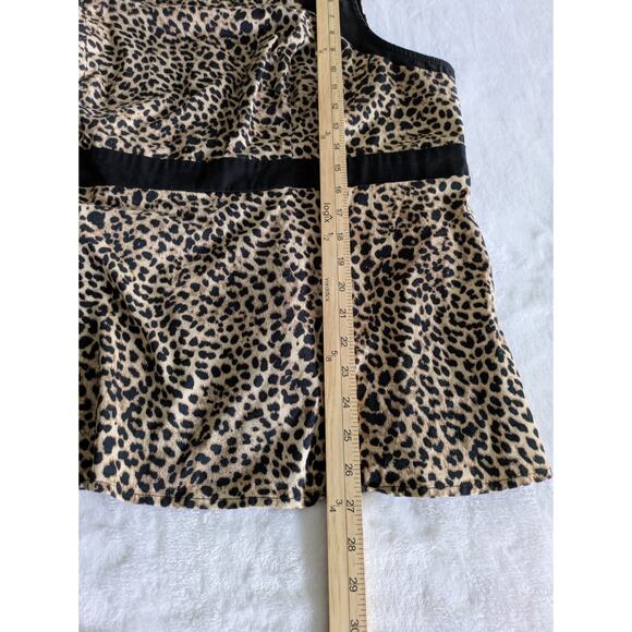 Torrid Blouse Size 3 (3X) Sleeveless Animal Print Plus Womens Leopard Officewear - Picture 6 of 9